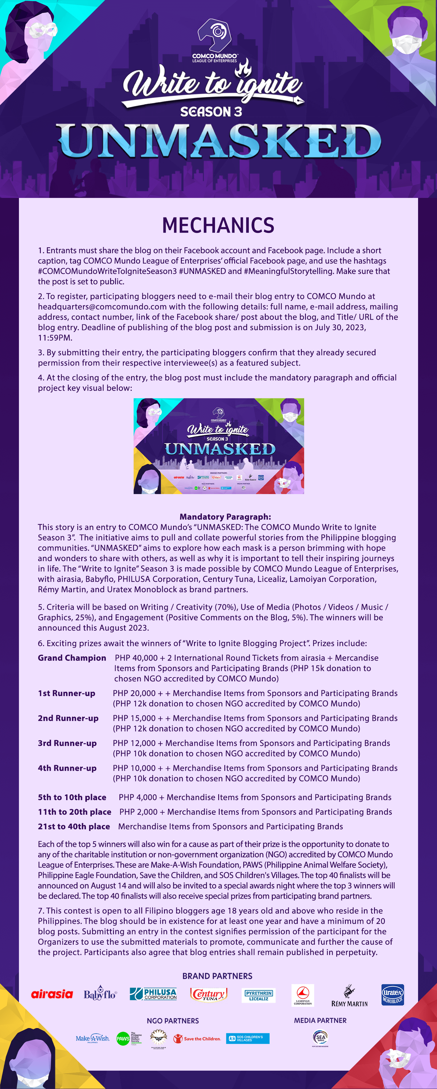 Write to Ignite Season 3 - Mechanics Poster
