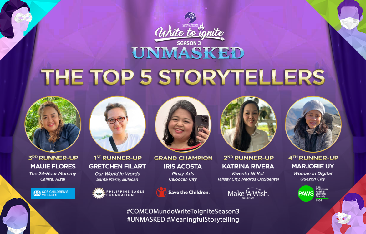 UNMASKED: Write to Ignite Season 3 Top 5 Storytellers