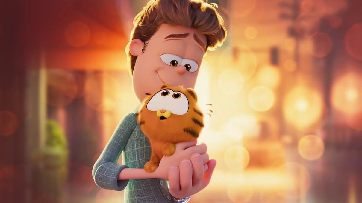 Garfield and Jon in The Garfield Movie