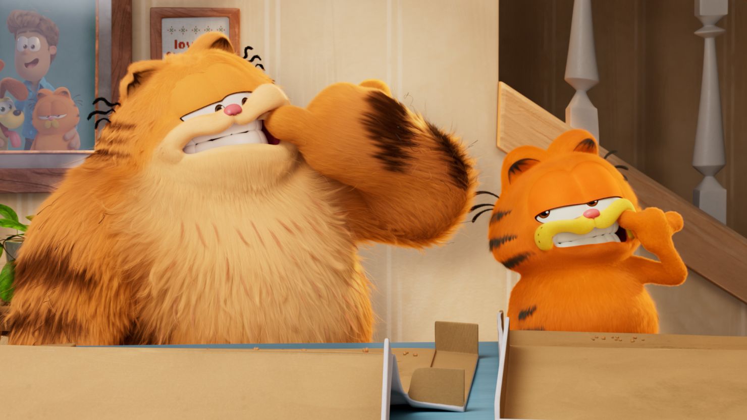 Vic and Garfield from The Garfield Movie