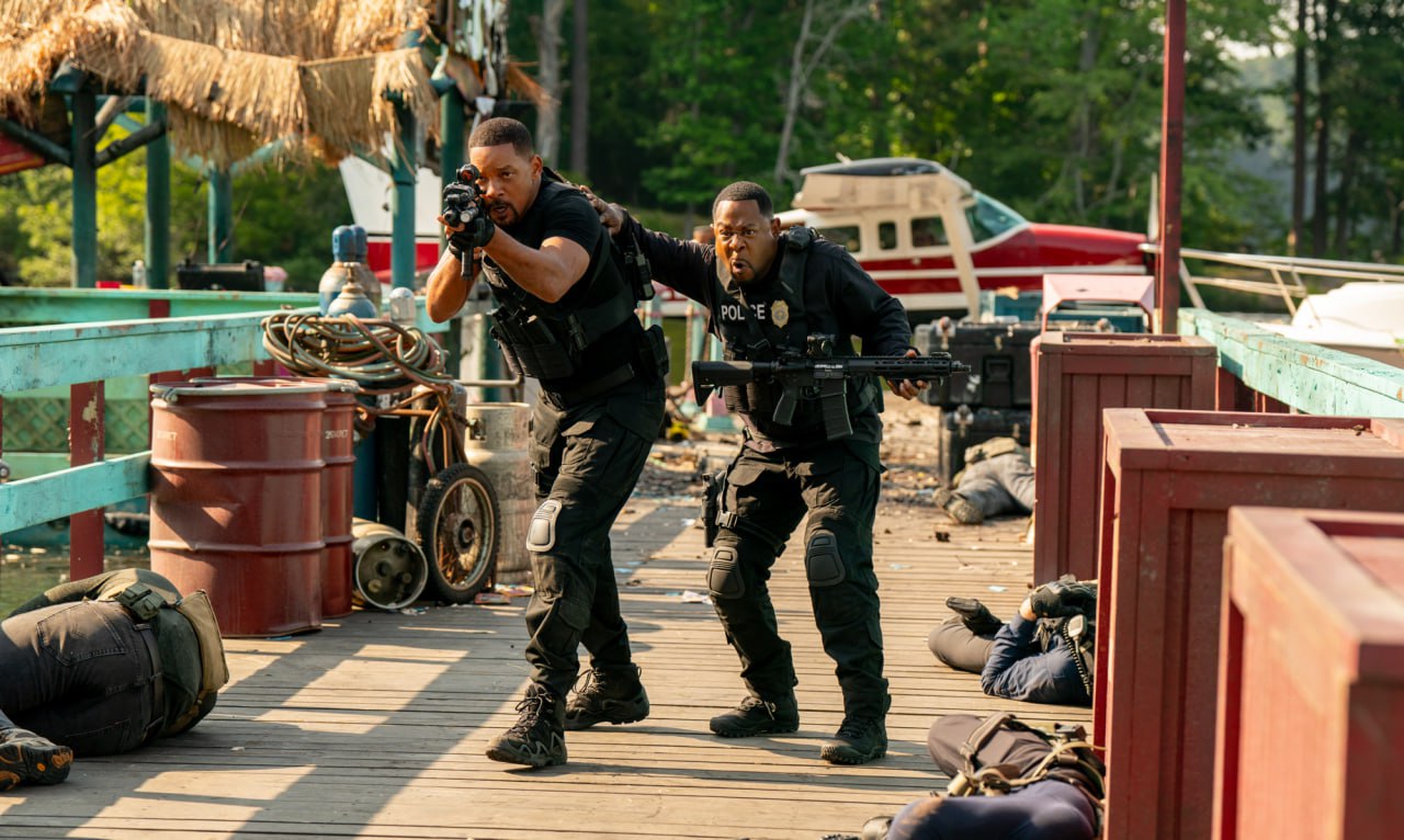 Still from Bad Boys: Ride or Die featuring Will Smith and Martin Lawrence