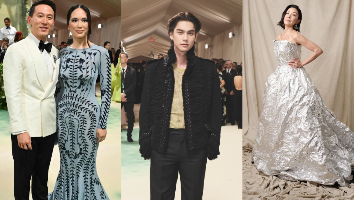 Bright Vachirawit, Michelle Yeoh, Shou Zi Chew at MET Gala 2024