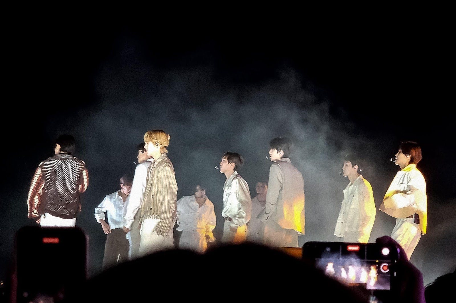 THE BOYZ preparing their positions for their first song, “WATCH IT”