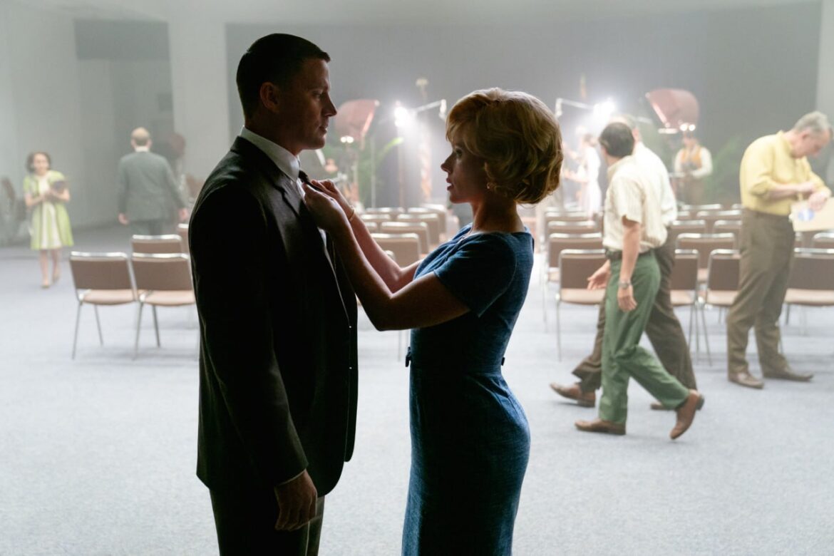 (From left) Scarlett Johansson and Channing Tatum in Fly Me to the Moon