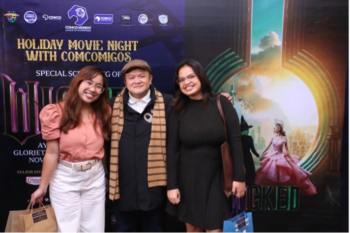 SEA Wave Story Surfer Jia Jarin, COMCO Mundo League of Enterprises Chief Executive Director and Lead Strategic Communications Counsel, Partner and Co-Founder Ferdinand L. Bondoy, and Camp COMCO Cycle 18 Alumnus Charlette Inao