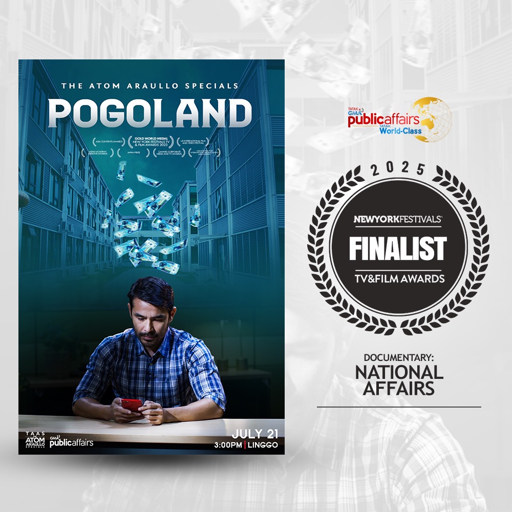 The Atom Araullo Specials’ “Pogoland” is shortlisted under the Documentary - National Affairs category
