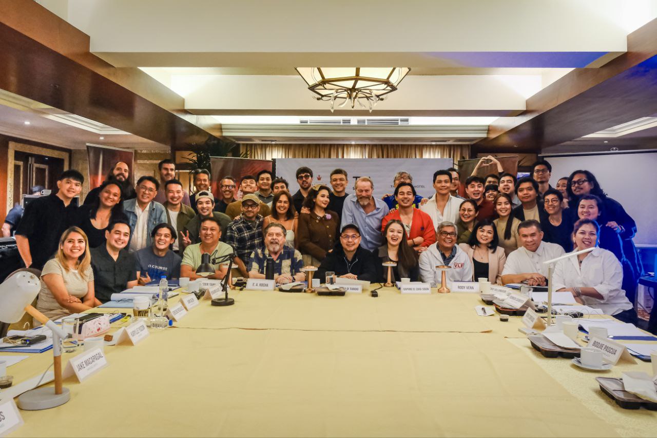 Iain Glen joins the cast and crew of "Quezon" during the film's table reading | Photo from TBA Studios