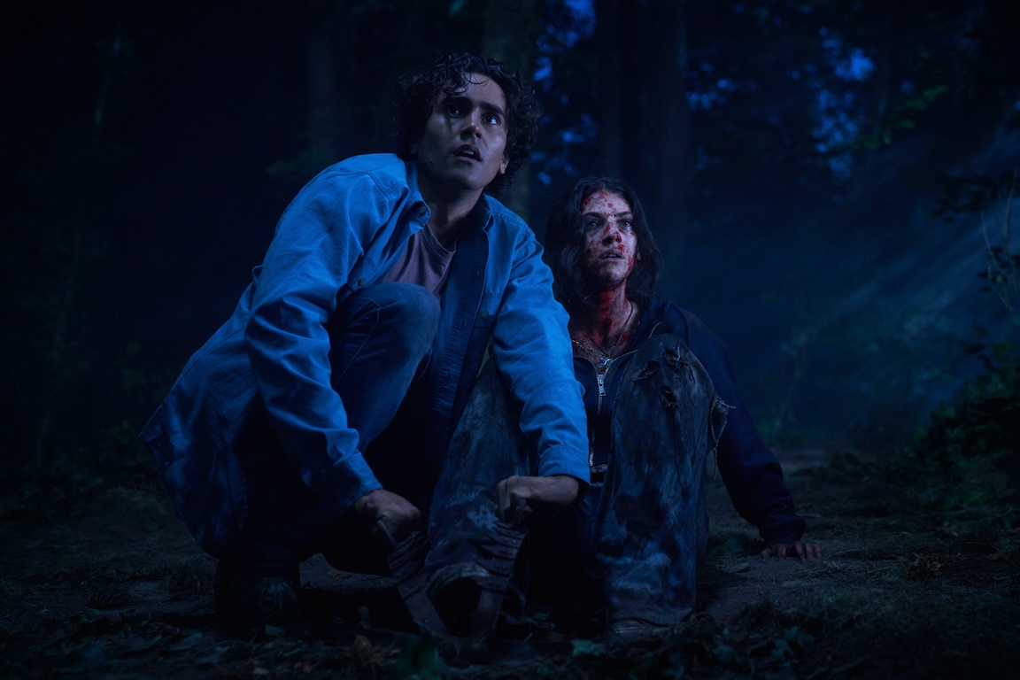 Michael Cimino as Max and Ella Rubin as Clover in Until Dawn | Photo from Columbia Pictures