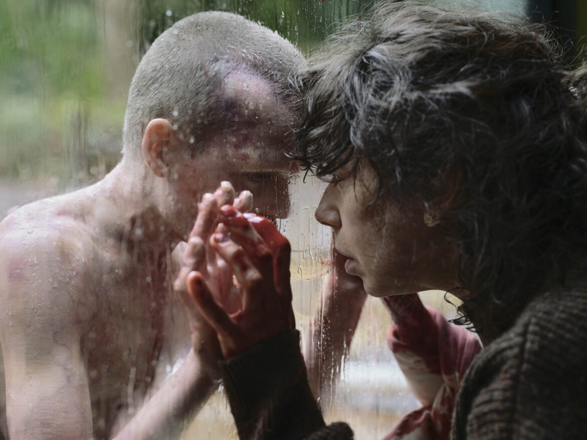 Oliver (Jonah Wren Phillips) and Laura (Sally Hawkins) having a moment in "Bring Her Back"