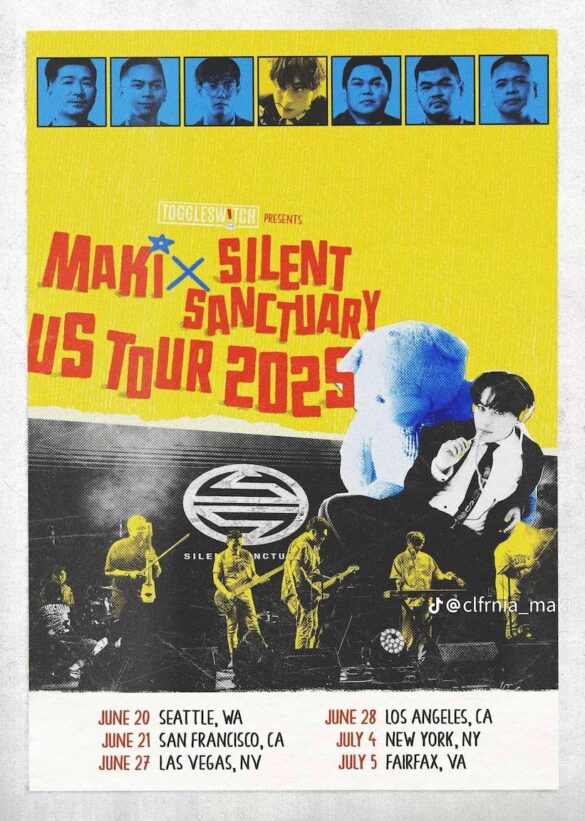 Maki x Silent Sanctuary US Tour 2025 Poster | Image from Toggleswitch Maki x Silent Sanctuary US Tour 2025 Poster | Image from Toggleswitch