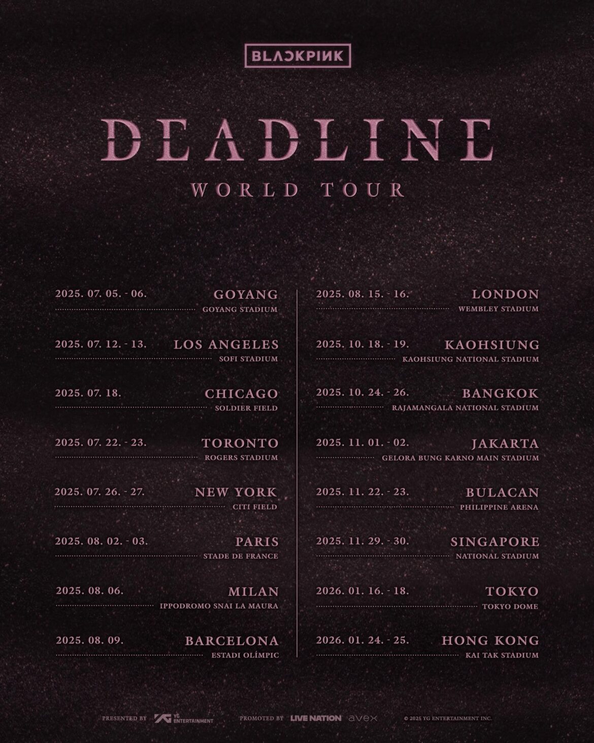 Blackpink Deadline World Tour | Photo courtesy of Blackpink