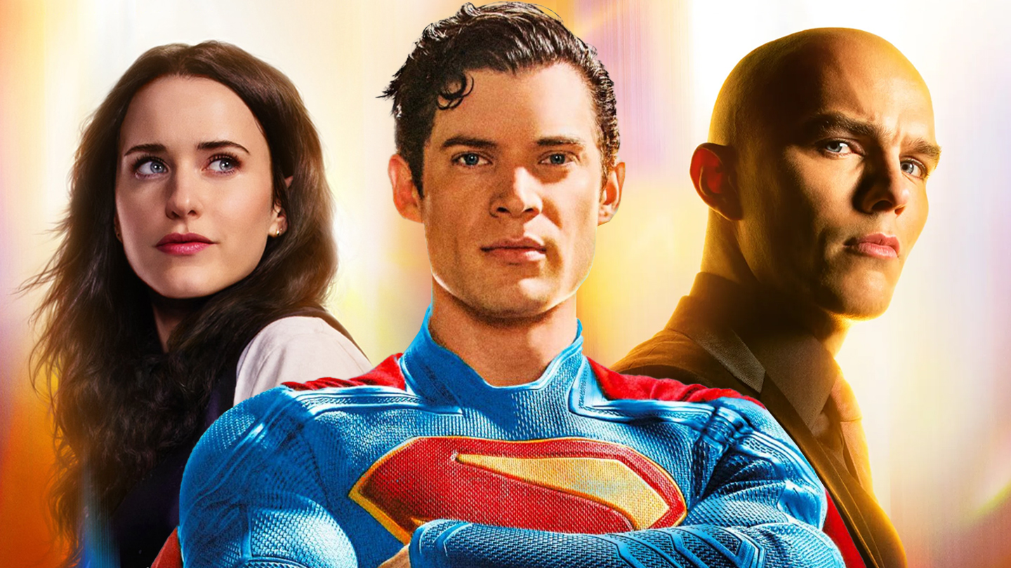Rachel Brosnahan, David Corenswet and Nicholas Hoult in Superman