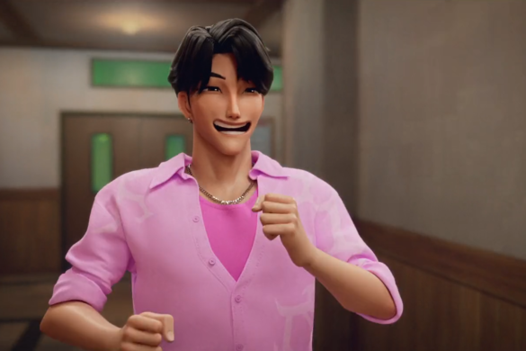 Jinu smugly running away after baiting Huntri/x | Photo from Netflix