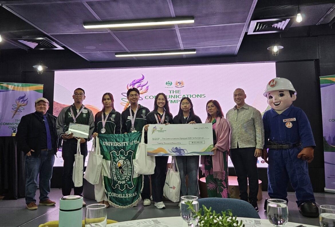 The University of the Cordilleras was awarded as The Communications Olympiad 1st Runner-Up.