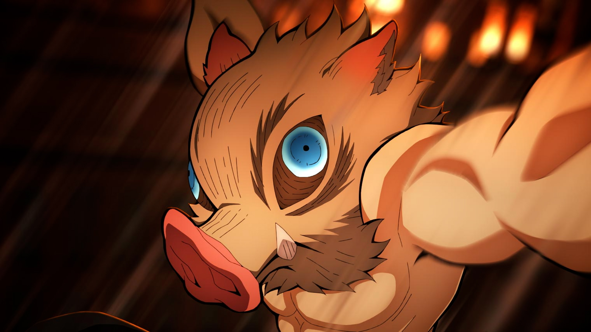 Inosuke is all action while facing demons in the Infinity Castle