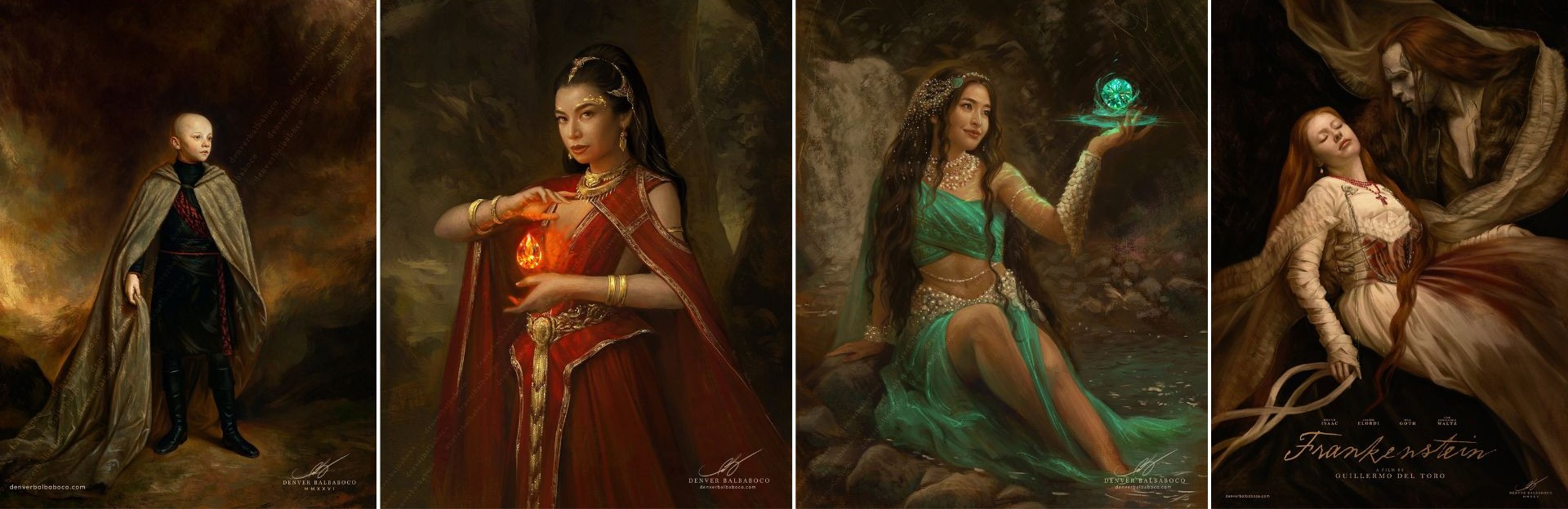 (From left to right) Dexter Sol Ansell as Egg from “A Knight of the Seven Kingdoms”, Glaiza De Castro as Pirena from “Encantadia Chronicles: Sang'gre,” Gabbi Garcia as Sang'gre Alena in “Encantadia Chronicles: Sang'gre,” and Ariana Grande as Glinda in “Wicked” | Photos from Denver Balbaboco