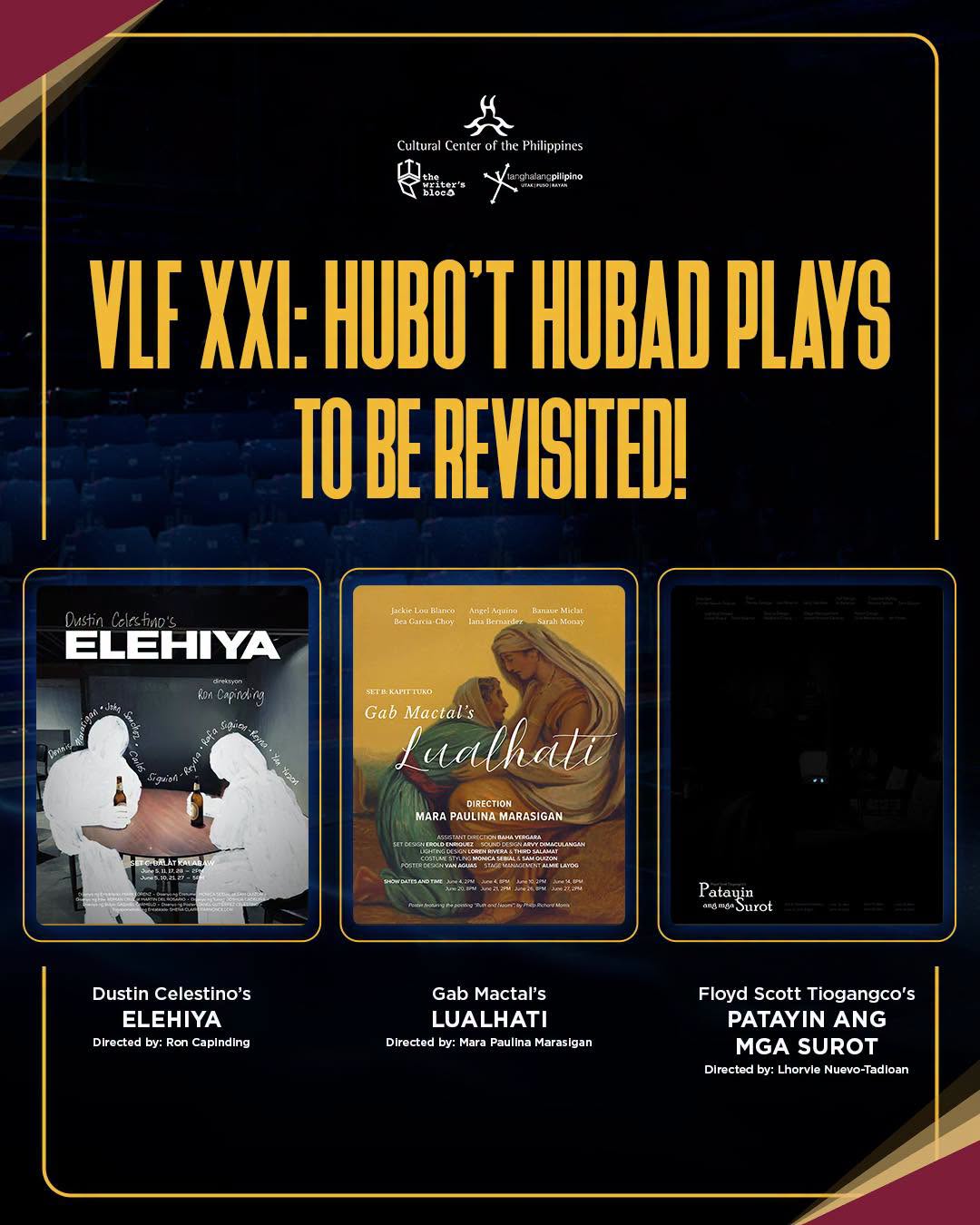 VLFXXI Hubo't Hubad Plays to be Revisited