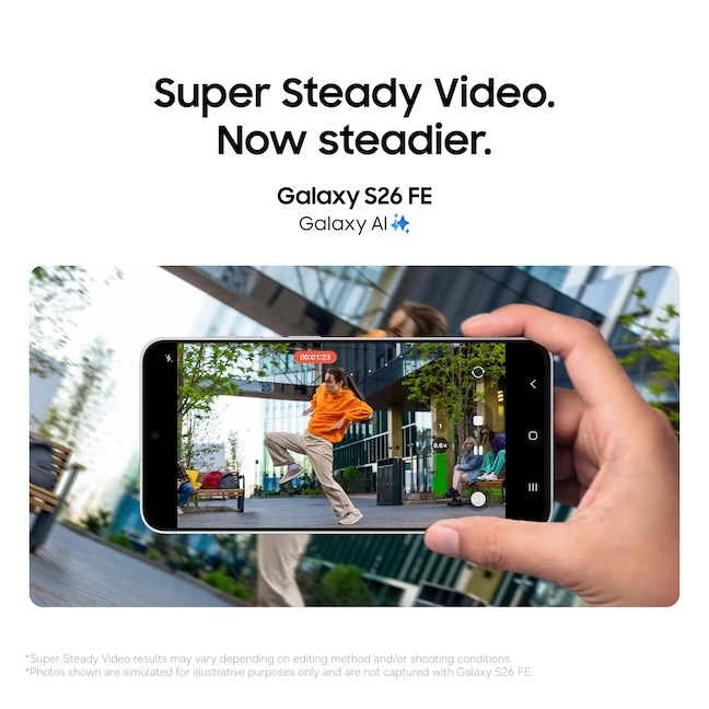 Galaxy S26 FE Super Steady Video